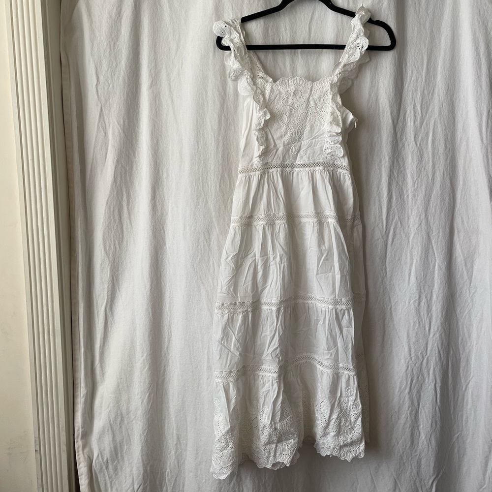White dress with lace detailing